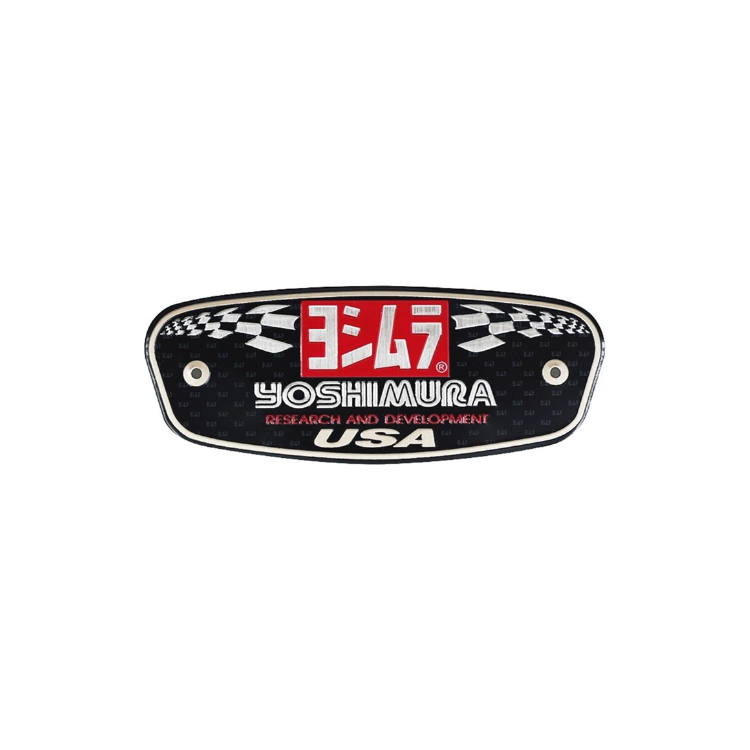شعار معدني YOSHIMURA JAPAN لعادم الدراجات النارية – كربون لوك