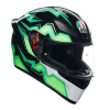 خوذة K1 S AGV E2206 KRIPTON BLACK/GREEN, 007