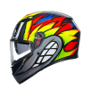 خوذة K3 AGV E2206 MPLK BIRDY 2.0 GREY/YELLOW/RED, 012