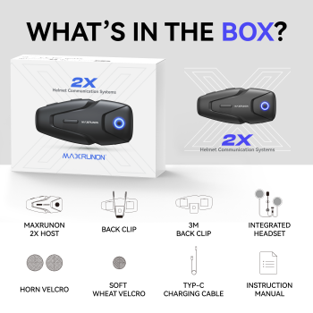 سماعه Helmet Bluetooth Headset 2X AMAX