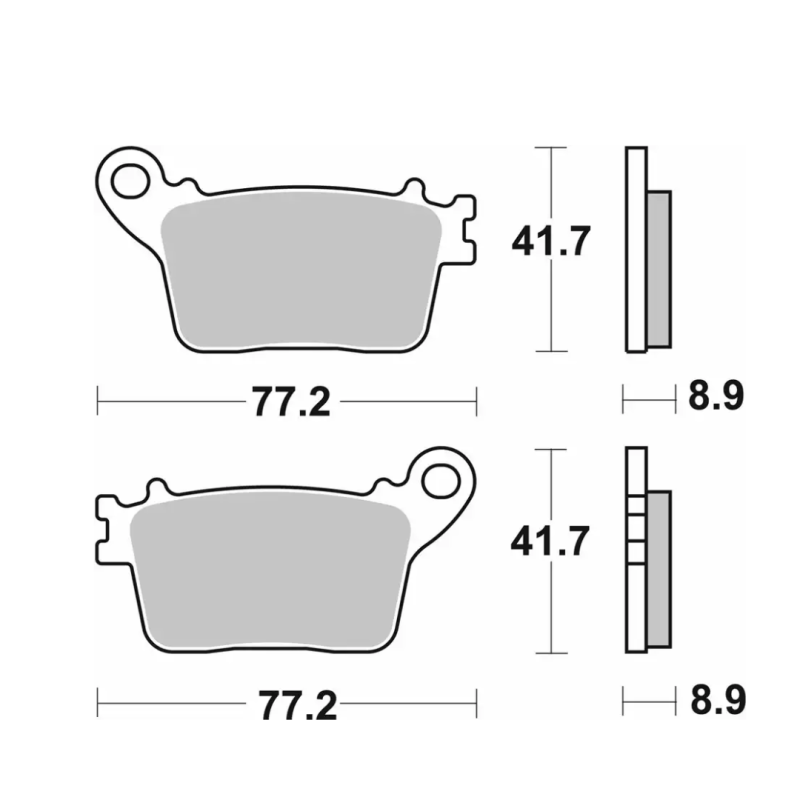 فحمات فرامل SBS 834LS حلفية (Low Sinter)