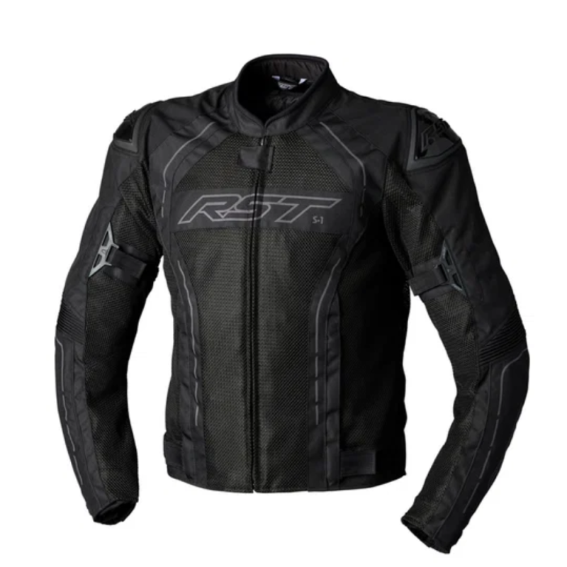 جاكيت S1 Mesh CE Mens Textile Jacket, Black / Black