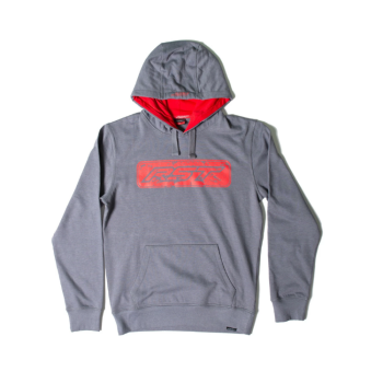 بلوفر CASUAL SPEEDBLOC MENS HOODIE - GREY / RED