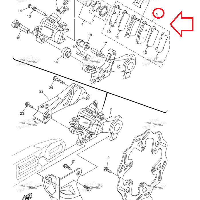فحمات وكالة YZ450/250/125
