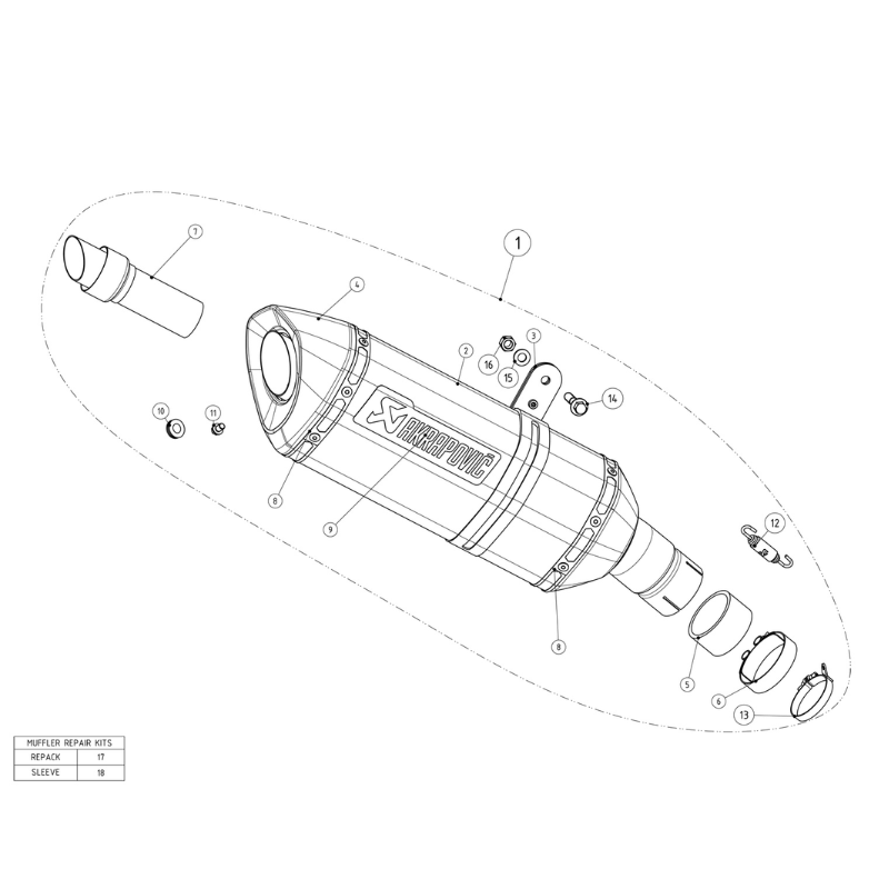 قزوز  Akrapovic GSX-R 1000 12-16