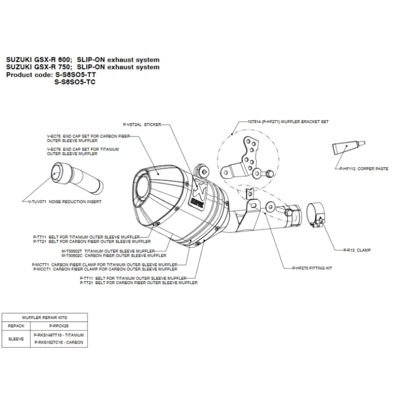قزوز  Akrapovic GSX-R750 06-07