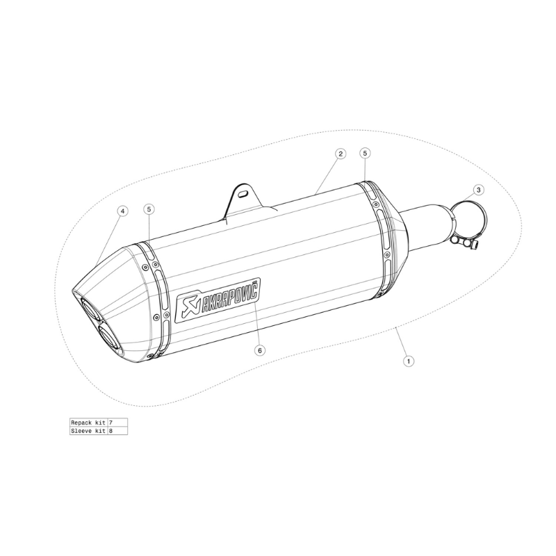 قزوز AKRAPOVIC Suzuki V-Strom 1000 (2014-2019) 