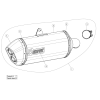 قزوز  Akrapovic Titanium Suzuki V-STROM 1000 (14-19)