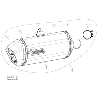 قزوز  Akrapovic Titanium Suzuki V-STROM 1000 (14-19)