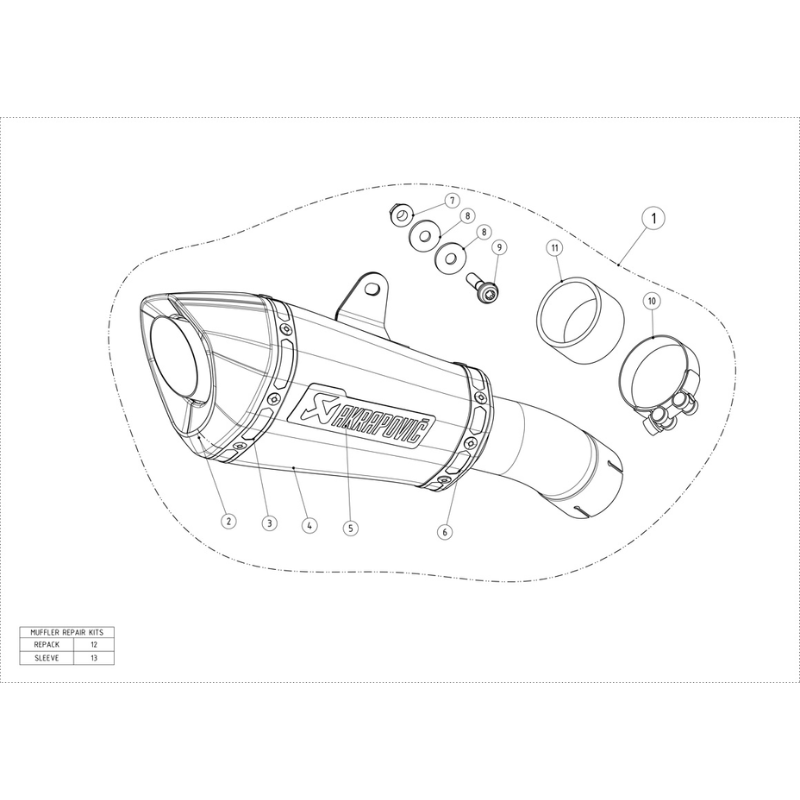 قزوز Akrapovic Honda CB1000R 18- 24