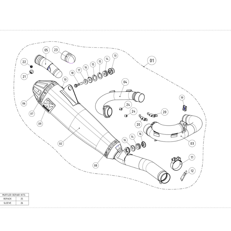 فل سستم Akrapovic Yamaha YZ450F / WR450F '20-'23