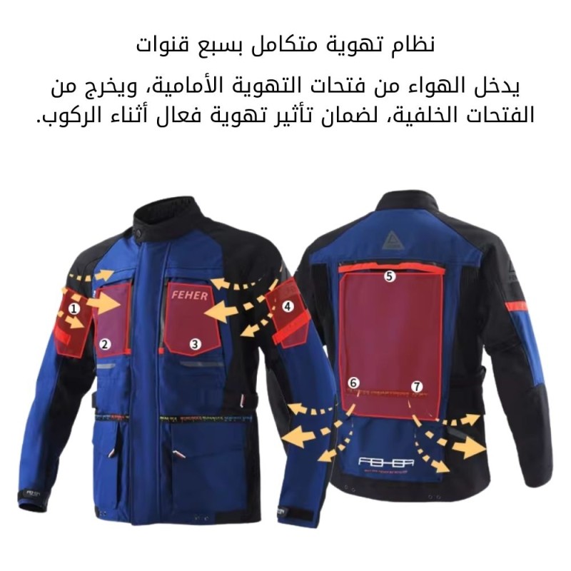  جاكيت دراجات نارية FEHER اسود