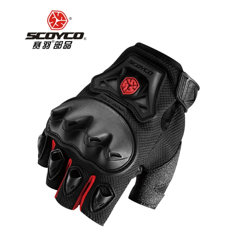 قفاز نص احمر SCOYCO MC29D
